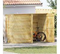 Abri à vélo - vidaXL - Bois de pin - 232x110x170 cm - Double porte - Résistant aux intempéries