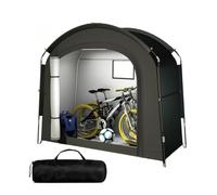 Abri à VéLos Portable ImperméAble et RéSistant pour L'ExtéRieur | Double Fermeture éClair MéTallique, FenêTre D'AéRation ArrièRe, Conception Pliable et Portable(Black)