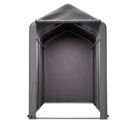 Abri à vélos - Pour vélos et matériel de jardin - 187 x 100 x 160 cm - Structure métallique avec revêtement par poudre - Housse de protection en PE résistante aux intempéries - Gris foncé