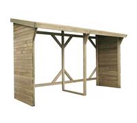 Abri bûches 5 stères 2,5 m² 2,78 x 0,90 x 1,85 m bois de pin traité