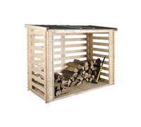 Abri Bûches COME L224xP127xH180cm Cerland | Rangement Bois Extérieur Pratique