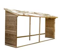 Abri-bûches en bois 203 x 114,5 x 410cm