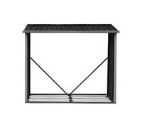 Vente-unique - Abri bûches métal en acier galvanisé 2,23 m3 L182 x P83 x H148cm - DERWOOD