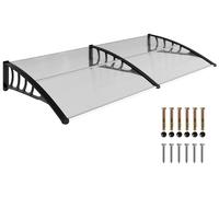 Abri de balcon moderne Outsunny, en polycarbonate et aluminium, pour balcons, fenêtres et portes, avec support en PP, dimensions : 200 x 96 x 27 cm