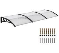 Abri de balcon moderne Outsunny, en polycarbonate et aluminium, pour balcons, fenêtres et portes, avec support en PP, dimensions : 303 x 96 x 27 cm