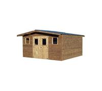 Habrita Abri de jardin THT sans entretien 4,30×4,58 m – 19,69 m² brun doré