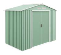 Abri de Jardin 2,5 m² Outsunny Remise pour Outils avec Fondation - cabanon Porte verrouillable - tôle d'acier Vert clair