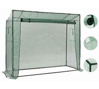 Abri de jardin - 200 x 80 x 173 cm - Vert transparent - Jardinière avec fenêtre d'aération et fermeture à glissière - Résistant aux UV et aux intempéries - Idéal pour les fleurs