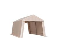 VEVOR Abri de Jardin, 305x458 cm, Tente de Rangement, avec Double Porte à Fermeture Éclair Enroulable, Abri de Stockage Portable Robuste, Garage Extérieur pour Motos, Vélos, Outils de Jardin, Beige