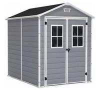 Abri de jardin 4 4 m² avec plancher en résine Premium 86 Gris