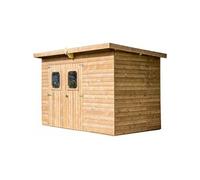 Abri de jardin 6.45m² brun doré the2818.02t