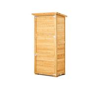 VEVOR Abri de Jardin, 800x500x1620 mm, Grand Abri de Rangement à Outils Extérieur en Bois de Cèdre, avec Cadre en Métal, Serrure, Armoire de Stockage à Toit Plat Étanche, pour Patio, Cour, Pelouse