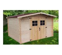 Habrita Abri de jardin Montana 3 x 3 m bois épaisseur 28 mm