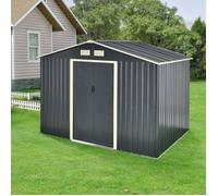 Abri de Jardin 9 m³ Cabane de Stockage Gris Foncé