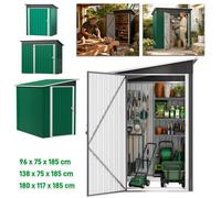 Abri de jardin ACXIN en acier galvanisé robuste, 5 x 3 pieds, toit en pente, résistant à la déformation, pré-équipé pour un cadenas, montage facile, espace de rangement extérieur, noir