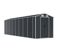 Abri de jardin anthracite en acier galvanisé, 191 x 725 x 198 cm, avec ventilation et matériau robuste, pour un rangement résistant aux intempéries et un espace de rangement sûr dans le jardin