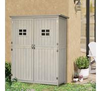Abri de jardin - Armoire de jardin - Grange de jardin - Range-outils - Meuble de rangement - Bois - Toit en bitume étanche - 127,5 x 50 x 164 cm