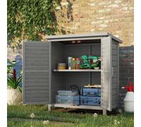 Abri de jardin - Armoire de jardin - Grange de jardin - Remise - Meuble de rangement - Structure en bois sur pieds - Portes coulissantes avec étagère intérieure