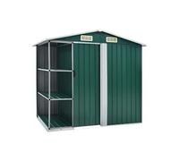 Abri de jardin avec étagère Vert 205x130x183 cm Fer