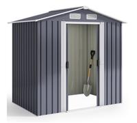 Abri de Jardin - Bealife - Métal - Acier Galvanisé - Cabanon Anthracite - 2,19 ㎡ - Cadena - Fenêtre - 2 Portes Coulissantes