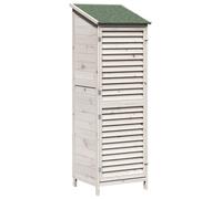 Abri de jardin Blanc 59 x 56 x 176 cm Bois de Sapin Massif