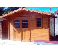 Abri de jardin bois 10 m² avec avancée de toit, idéal rangement et outils - Foresta DONZY