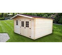 abri de jardin bois 16m2 "Capri" 4x4m épaisseur 28mm