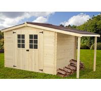 abri de jardin bois 28mm Montana Bucher 4,65x2,04m