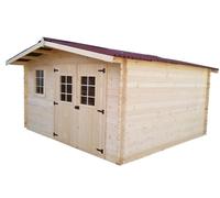 Abri de jardin bois 4x3m, 12m2, épaisseur 28mm