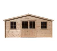 Abri De Jardin Bois "Alex" - 20.20 M² - 4.80 X 4.00 X 2.39 M - 28 Mm