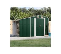 Abri de Jardin, Cabane à Outils avec Poignées, Remise à Outils avec Toit Inclinable, Abri de Rangement Terrasse, Vert 3188286