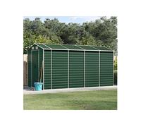 Abri de Jardin, Cabane à Outils avec Poignées, Remise à Outils avec Toit Inclinable, Abri de Rangement Terrasse, Vert 3188234