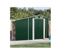 Abri de Jardin, Cabane à Outils avec Poignées, Remise à Outils avec Toit Inclinable, Abri de Rangement Terrasse, Vert 364514