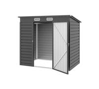 Outsunny Abri de jardin 2,5 m² 191×130×183 cm – Acier galvanisé, portes verrouillables, gris