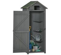 Abri de jardin – Coffre de rangement en métal – Résistant aux intempéries avec toit incliné – 77 x 54,2 x 179 cm