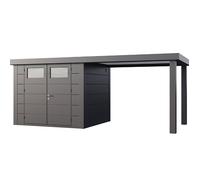 Abri de Jardin ELEGANTO 2724 lounge L ouvert D - Façade L.268 x l.238 cm - lounge L.284 x l.258 cm - 6,4 m² et 6,8 m²