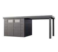 Abri de Jardin ELEGANTO 2724 lounge L ouvert D - Façade L.268 x l.238 cm - lounge L.284 x l.258 cm - 6,4 m² et 6,8 m²