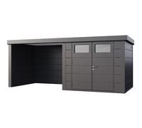 Abri de Jardin ELEGANTO 2724 lounge S fermé G - Façade L.268 x l.238 cm - lounge L.288 x l.258 cm - 6,4 m² et 6,8 m²