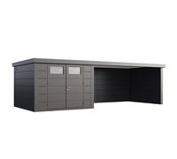 Abri de Jardin ELEGANTO 3030 lounge ext L fermé D - Façade L.298 x l.298 cm - lounge L.464 x l.318 cm- 8,9 m² et 13,8 m²