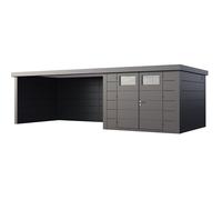 Abri de Jardin ELEGANTO 3030 lounge ext L fermé G - Façade L.298 x l.298 cm - lounge L.464 x l.318 cm- 8,9 m² et 13,8 m²