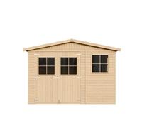 Abri de jardin en bois avec les planchers imprégné - h226x324x416 cm -12 m²