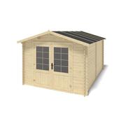 Abri de jardin en bois - 12m2 - 3x4m - Ep. 28mm - Couleur: naturel - DOM661