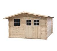 Abri de jardin en bois 14m² "Oz" - 388 x 298 x 225 cm - 28 mm bois G