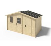 Abri de jardin en bois - 15m2 - 5x3m - Ep. 28mm - Couleur: naturel - DOM578