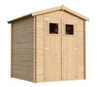 Abri de Jardin en Bois 2,82 m², Cabane de Jardin Exterieur 19 mm épaisseur de Paroi, Cabanon Jardin Exterieur à Outils et Velo avec Sol imprégné, TIMBELA M320+M320G
