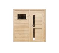 Abri de Jardin en Bois 4,20 m², Cabane de Jardin Extérieur, Parois 17 mm, Cabanon de Jardin pour Outils et Vélo avec Portes en Bois Massif, TIMBELA M325F1
