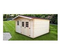 abri de jardin bois 16m2 "Capri" 4x4m épaisseur 28mm