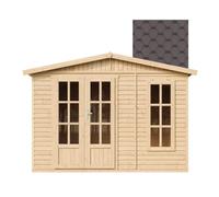 Abri de jardin en bois 6 m2 - avec des bardeaux bitumineux - marron