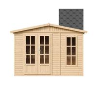 Abri de jardin en bois 6 m2 - avec des bardeaux bitumineux - noir
