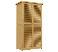 Abri de jardin En bois Avec deux étagères et une surface au sol de 0 Jaune 33 m2 capacité de charge: 15 kg